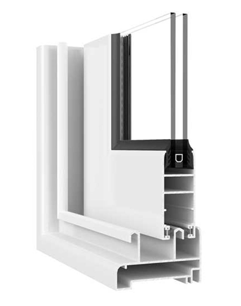 Corte constructivo del perfil AE9050 — Inalsa